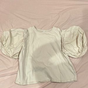Zara white puffer sleeves size 13-14
